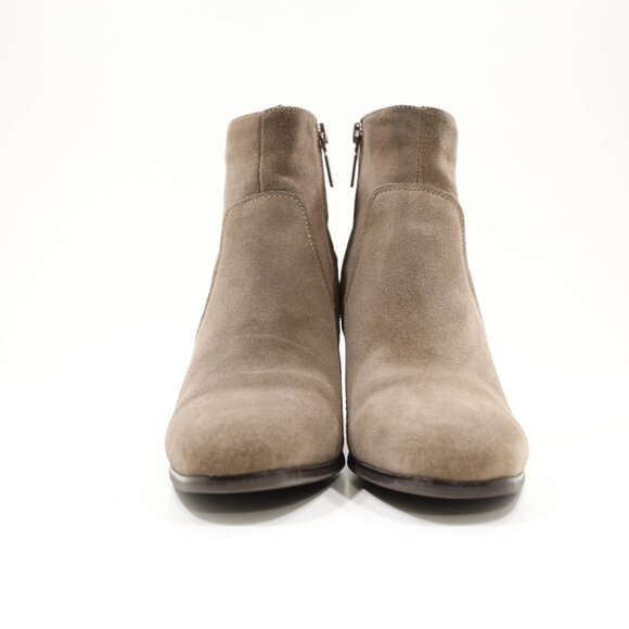 Blondo Sondra Brown Suede Leather 2.5" Block Heel Waterproof Booties - 8.5 - Picture 2 of 7